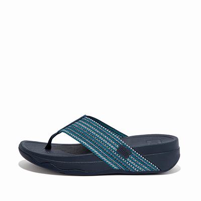 Fitflop Surfa Toe-Post Sandalen Dames Blauw Nederland-34751